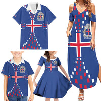 Custom Iceland Football Family Matching Summer Maxi Dress and Hawaiian Shirt Go Champion