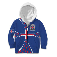 Custom Iceland Football Kid Hoodie Go Champion