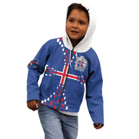 Custom Iceland Football Kid Hoodie Go Champion