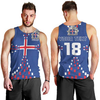 Custom Iceland Football Men Tank Top Go Champion