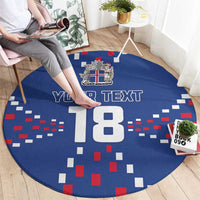 Custom Iceland Football Round Carpet Go Champion