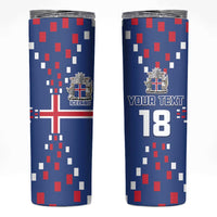 Custom Iceland Football Skinny Tumbler Go Champion