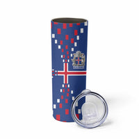 Custom Iceland Football Skinny Tumbler Go Champion