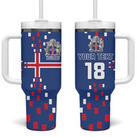 Custom Iceland Football Tumbler With Handle Go Champion