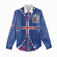 Custom Iceland Football Women Casual Shirt Go Champion