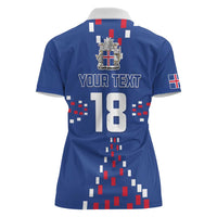 Custom Iceland Football Women Polo Shirt Go Champion