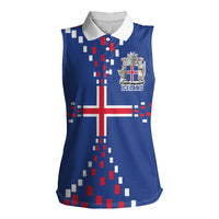 Custom Iceland Football Women Sleeveless Polo Shirt Go Champion