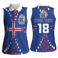 Custom Iceland Football Women Sleeveless Polo Shirt Go Champion