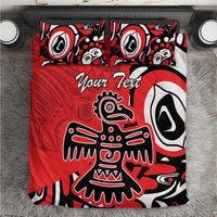 Personalized Canada Haida Eagle Bedding Set Red Style - Wonder Print Shop