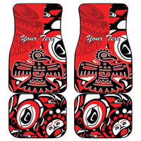 Personalized Canada Haida Eagle Car Mats Red Style - Wonder Print Shop