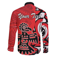 Personalized Canada Haida Eagle Family Matching Mermaid Dress and Hawaiian Shirt Red Style - Wonder Print Shop