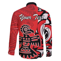 Personalized Canada Haida Eagle Family Matching Off Shoulder Short Dress and Hawaiian Shirt Red Style - Wonder Print Shop