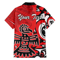 Personalized Canada Haida Eagle Family Matching Short Sleeve Bodycon Dress and Hawaiian Shirt Red Style - Wonder Print Shop