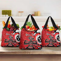 Personalized Canada Haida Eagle Grocery Bag Red Style