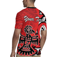 Personalized Canada Haida Eagle Rugby Jersey Red Style - Wonder Print Shop