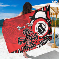 Personalized Canada Haida Eagle Sarong Red Style - Wonder Print Shop