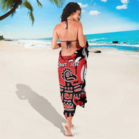 Personalized Canada Haida Eagle Sarong Red Style - Wonder Print Shop