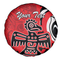 Personalized Canada Haida Eagle Spare Tire Cover Red Style - Wonder Print Shop