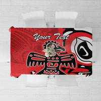 Personalized Canada Haida Eagle Tablecloth Red Style - Wonder Print Shop