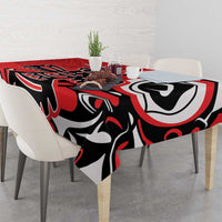 Personalized Canada Haida Eagle Tablecloth Red Style - Wonder Print Shop