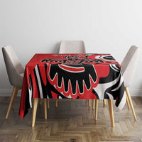 Personalized Canada Haida Eagle Tablecloth Red Style - Wonder Print Shop