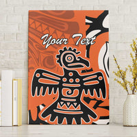 Personalized Canada Haida Eagle Canvas Wall Art Orange Style - Wonder Print Shop