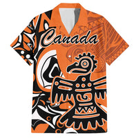 Personalized Canada Haida Eagle Family Matching Off Shoulder Maxi Dress and Hawaiian Shirt Orange Style - Wonder Print Shop