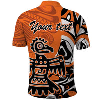 Personalized Canada Haida Eagle Polo Shirt Orange Style - Wonder Print Shop