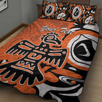 Personalized Canada Haida Eagle Quilt Bed Set Orange Style - Wonder Print Shop