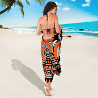 Personalized Canada Haida Eagle Sarong Orange Style - Wonder Print Shop