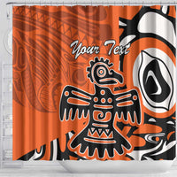 Personalized Canada Haida Eagle Shower Curtain Orange Style