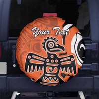Personalized Canada Haida Eagle Spare Tire Cover Orange Style - Wonder Print Shop
