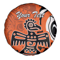 Personalized Canada Haida Eagle Spare Tire Cover Orange Style - Wonder Print Shop