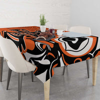 Personalized Canada Haida Eagle Tablecloth Orange Style - Wonder Print Shop