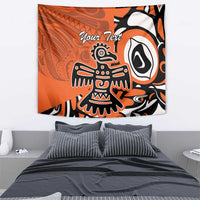 Personalized Canada Haida Eagle Tapestry Orange Style - Wonder Print Shop