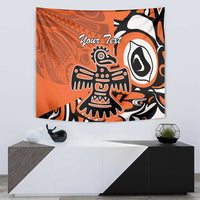 Personalized Canada Haida Eagle Tapestry Orange Style - Wonder Print Shop