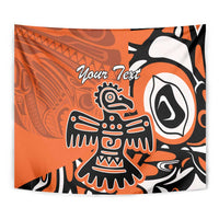 Personalized Canada Haida Eagle Tapestry Orange Style - Wonder Print Shop