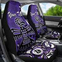 Personalized Canada Haida Eagle Car Seat Cover Purple Style - Wonder Print Shop