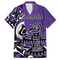 Personalized Canada Haida Eagle Family Matching Tank Maxi Dress and Hawaiian Shirt Purple Style - Wonder Print Shop