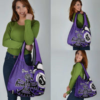 Personalized Canada Haida Eagle Grocery Bag Purple Style