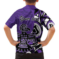 Personalized Canada Haida Eagle Kid Hawaiian Shirt Purple Style - Wonder Print Shop
