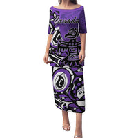 Personalized Canada Haida Eagle Puletasi Purple Style - Wonder Print Shop