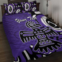 Personalized Canada Haida Eagle Quilt Bed Set Purple Style - Wonder Print Shop