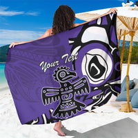 Personalized Canada Haida Eagle Sarong Purple Style - Wonder Print Shop