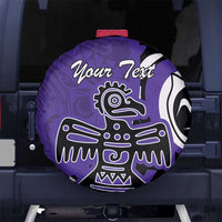 Personalized Canada Haida Eagle Spare Tire Cover Purple Style - Wonder Print Shop