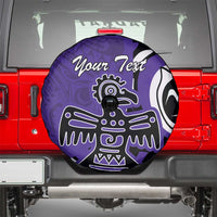 Personalized Canada Haida Eagle Spare Tire Cover Purple Style - Wonder Print Shop