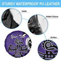 Personalized Canada Haida Eagle Spare Tire Cover Purple Style - Wonder Print Shop