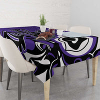Personalized Canada Haida Eagle Tablecloth Purple Style - Wonder Print Shop