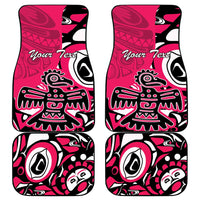 Personalized Canada Haida Eagle Car Mats Pink Style - Wonder Print Shop