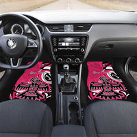 Personalized Canada Haida Eagle Car Mats Pink Style - Wonder Print Shop